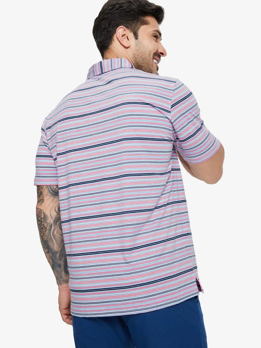 Performance Yarn Dye Striped Polo