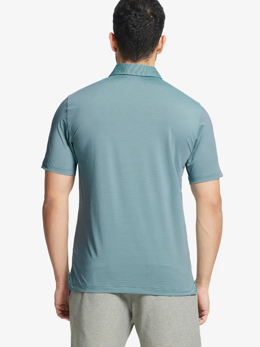 Pinstripe Jersey Performance Polo