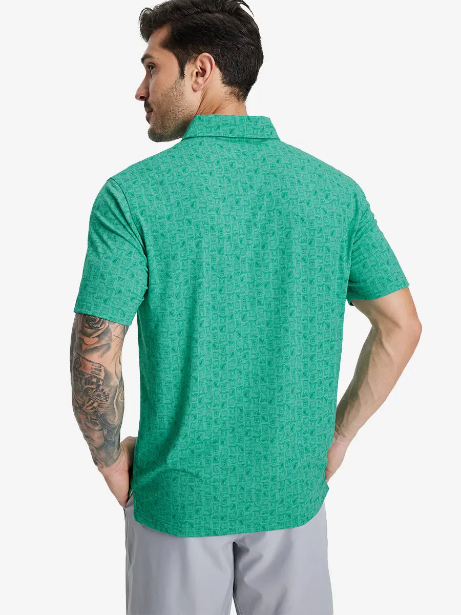 Popular Heather Print Polo