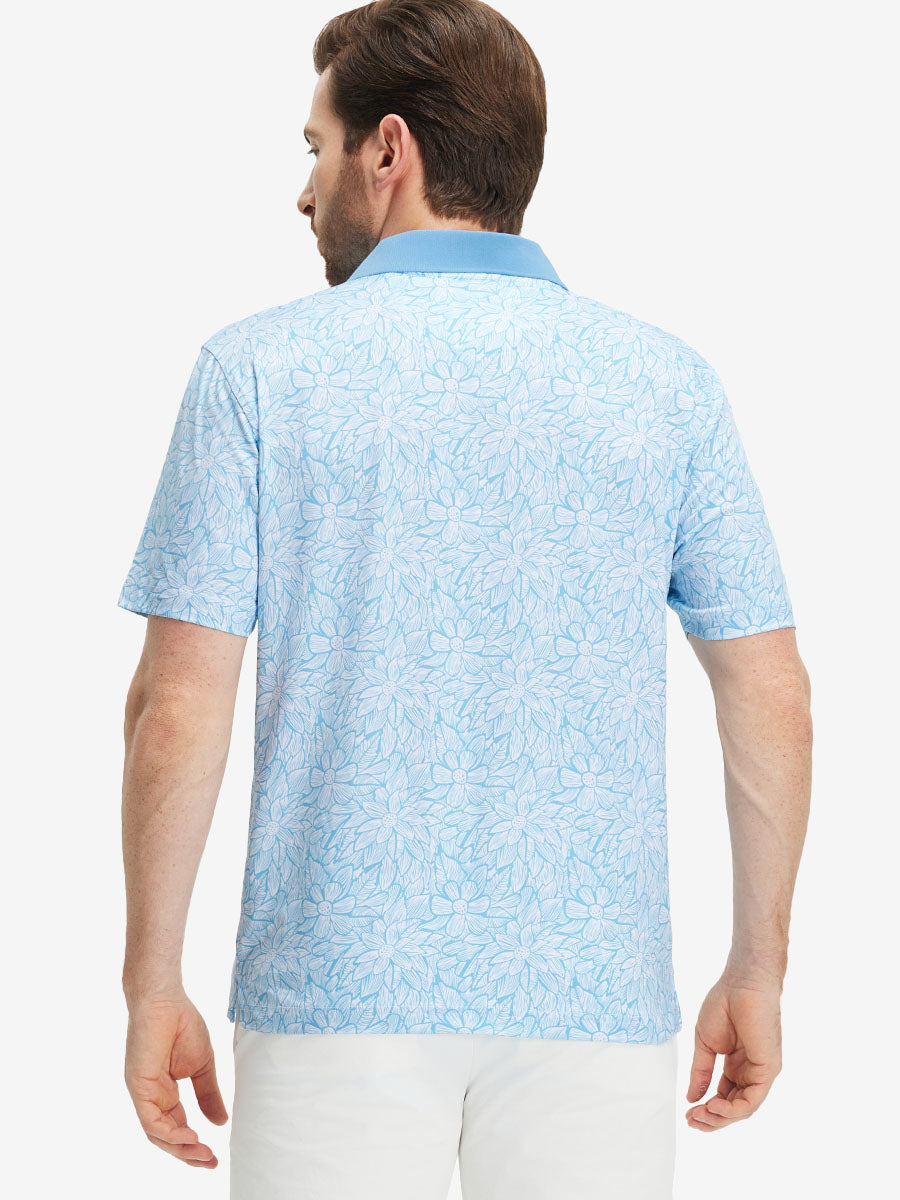 Premium Ribbed Collar Print Polo Shirts