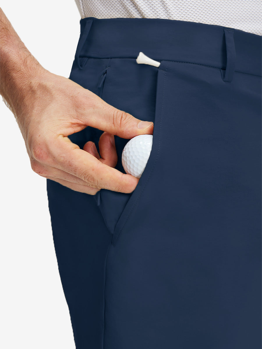 Flat Front Flex Cotton Blend Golf Shorts