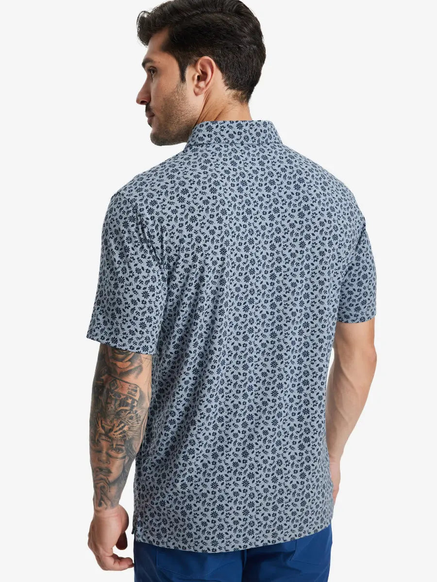 Popular Heather Print Polo