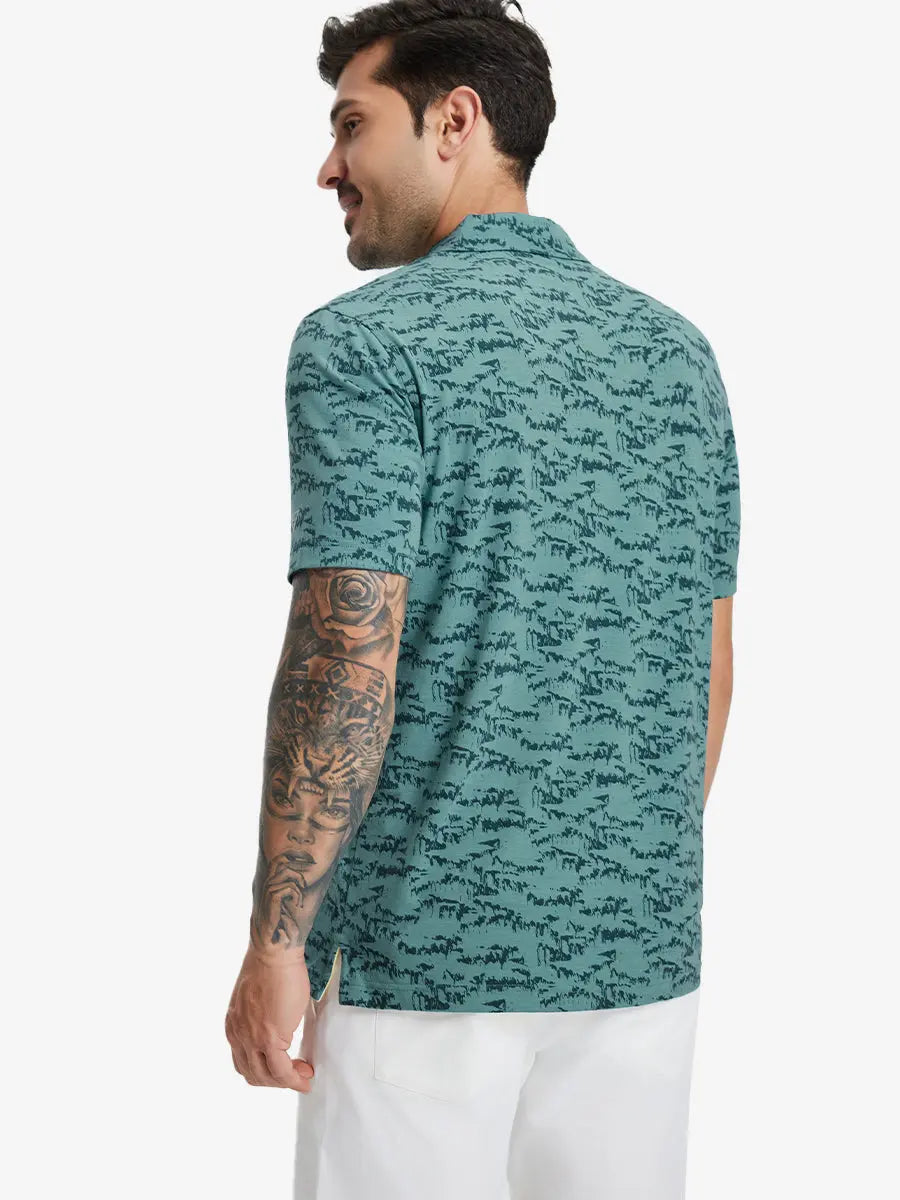 Popular Heather Print Polo