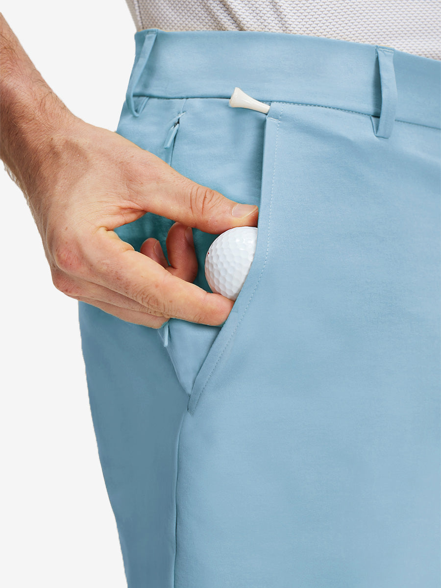 Flat Front Flex Cotton Blend Golf Shorts