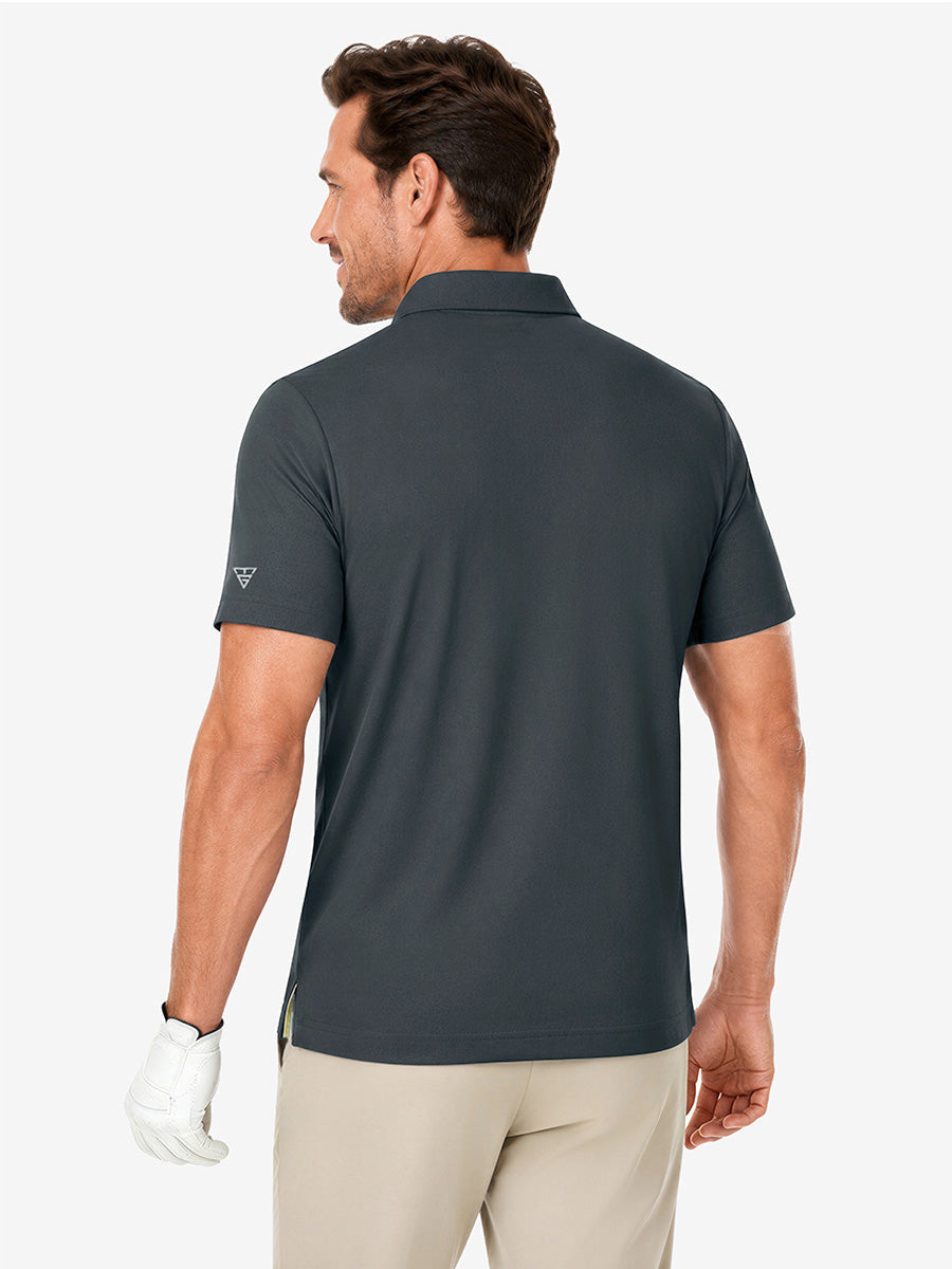 Nylon Blend Casual Jacquard Polo Shirts