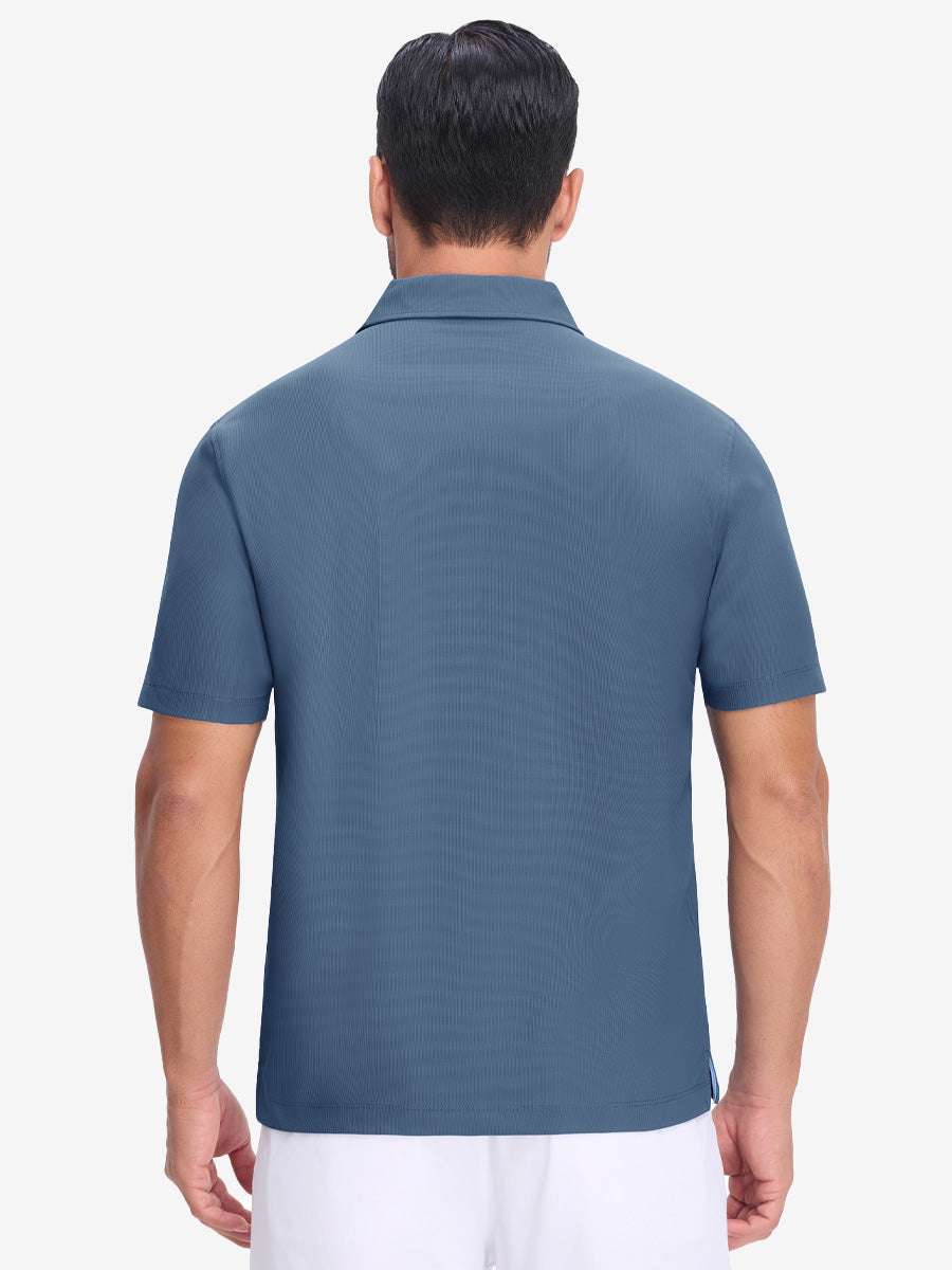 Dry Fit Waffle Textured Collared Golf Shirts