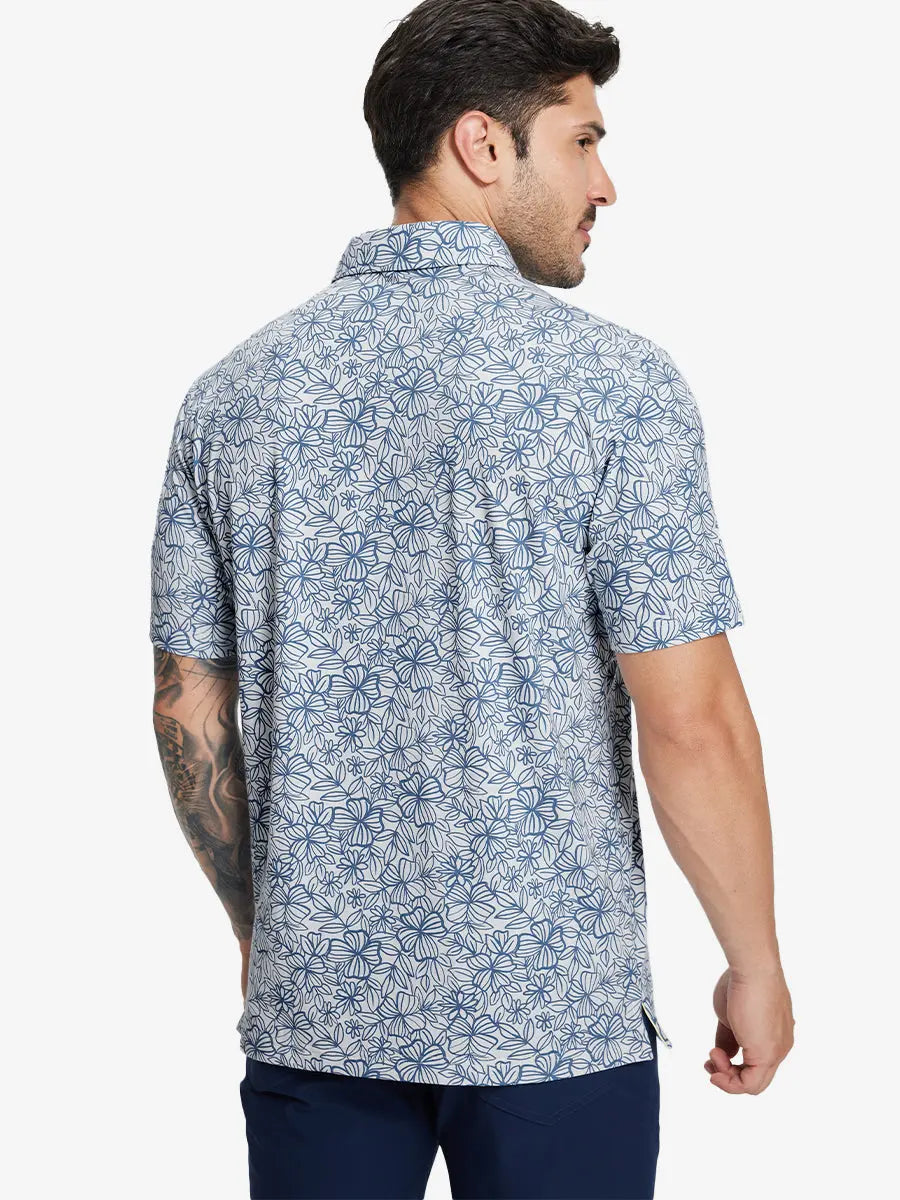 Popular Heather Print Polo