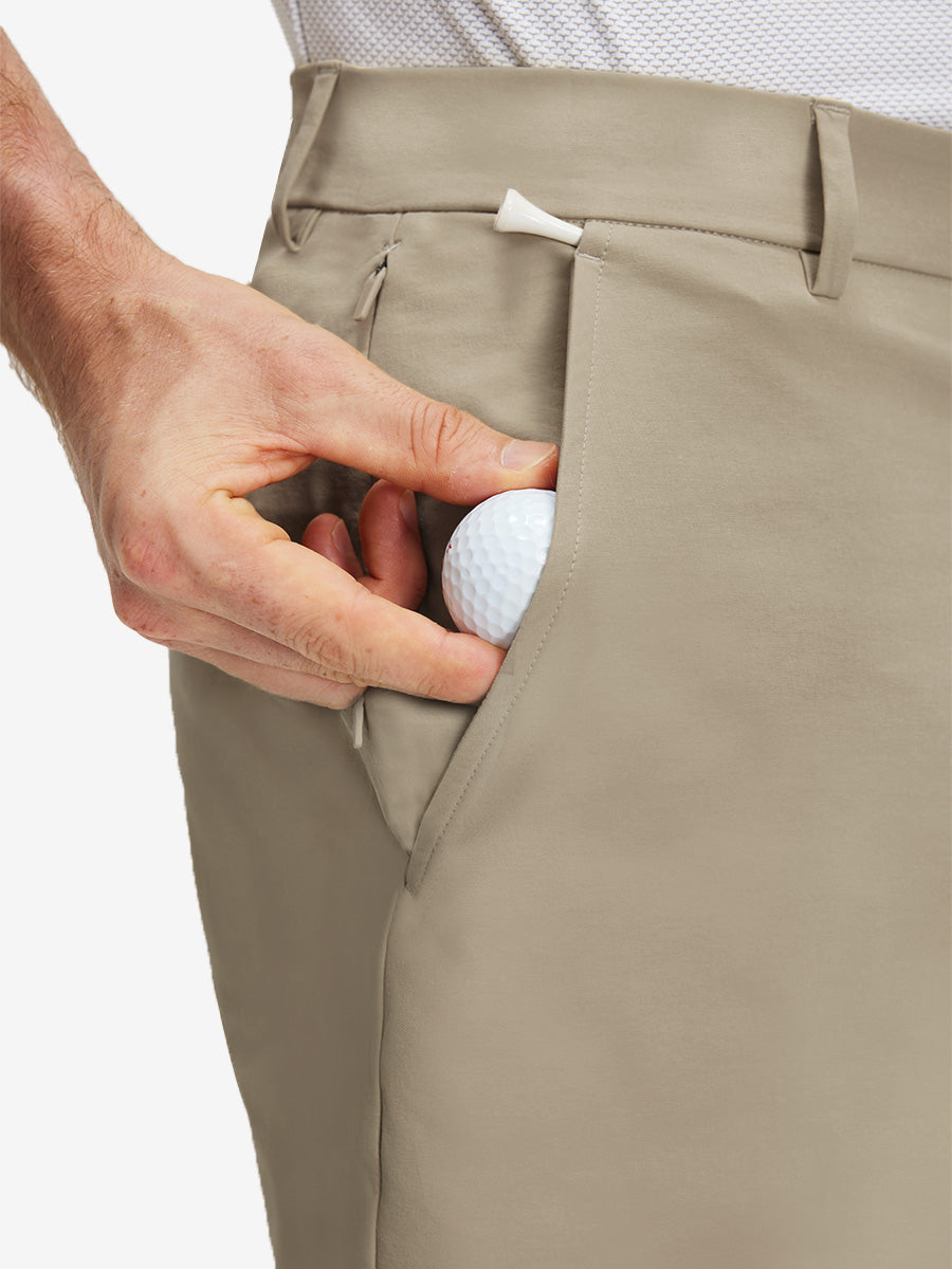 Flat Front Flex Cotton Blend Golf Shorts