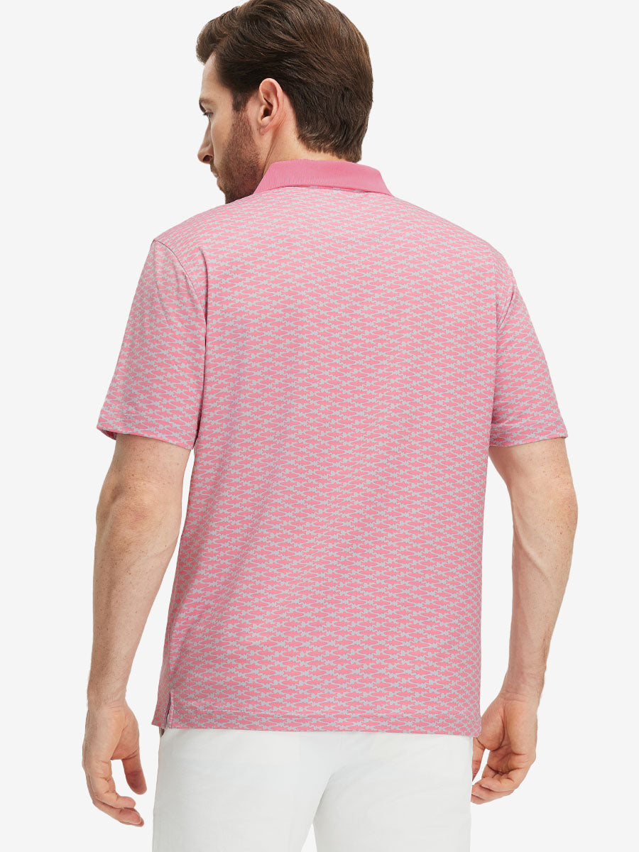 Premium Ribbed Collar Print Polo Shirts