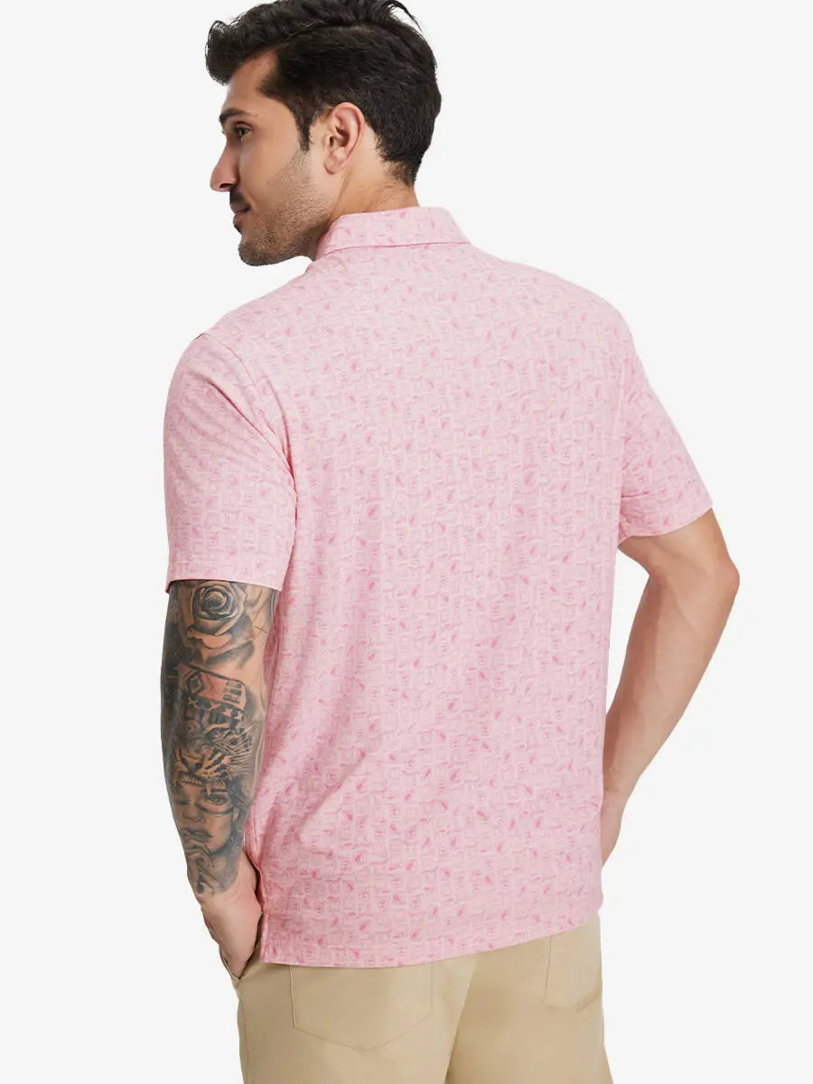 Popular Heather Print Polo