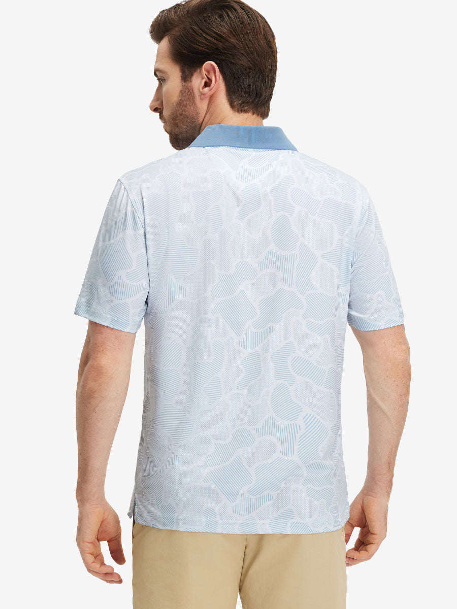 Premium Ribbed Collar Print Polo Shirts