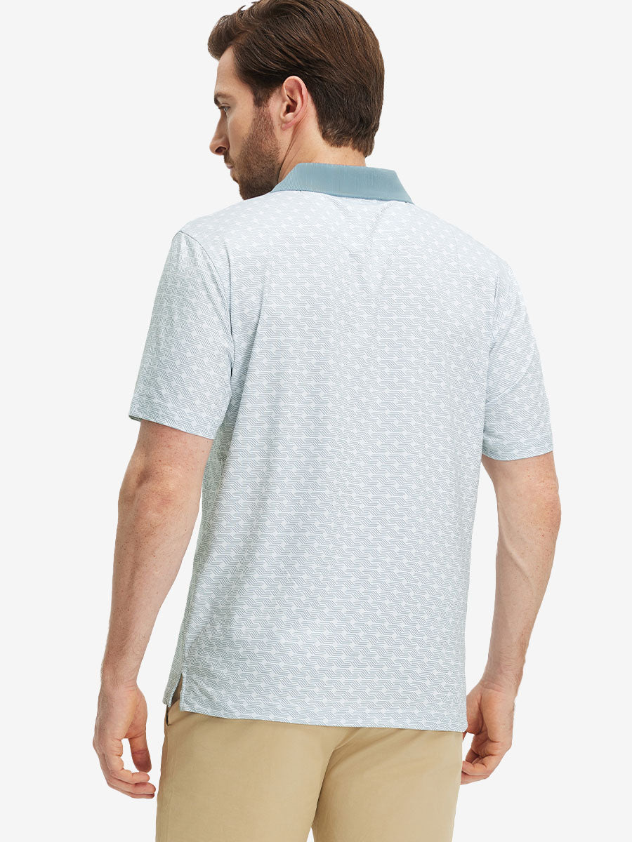 Premium Ribbed Collar Print Polo Shirts