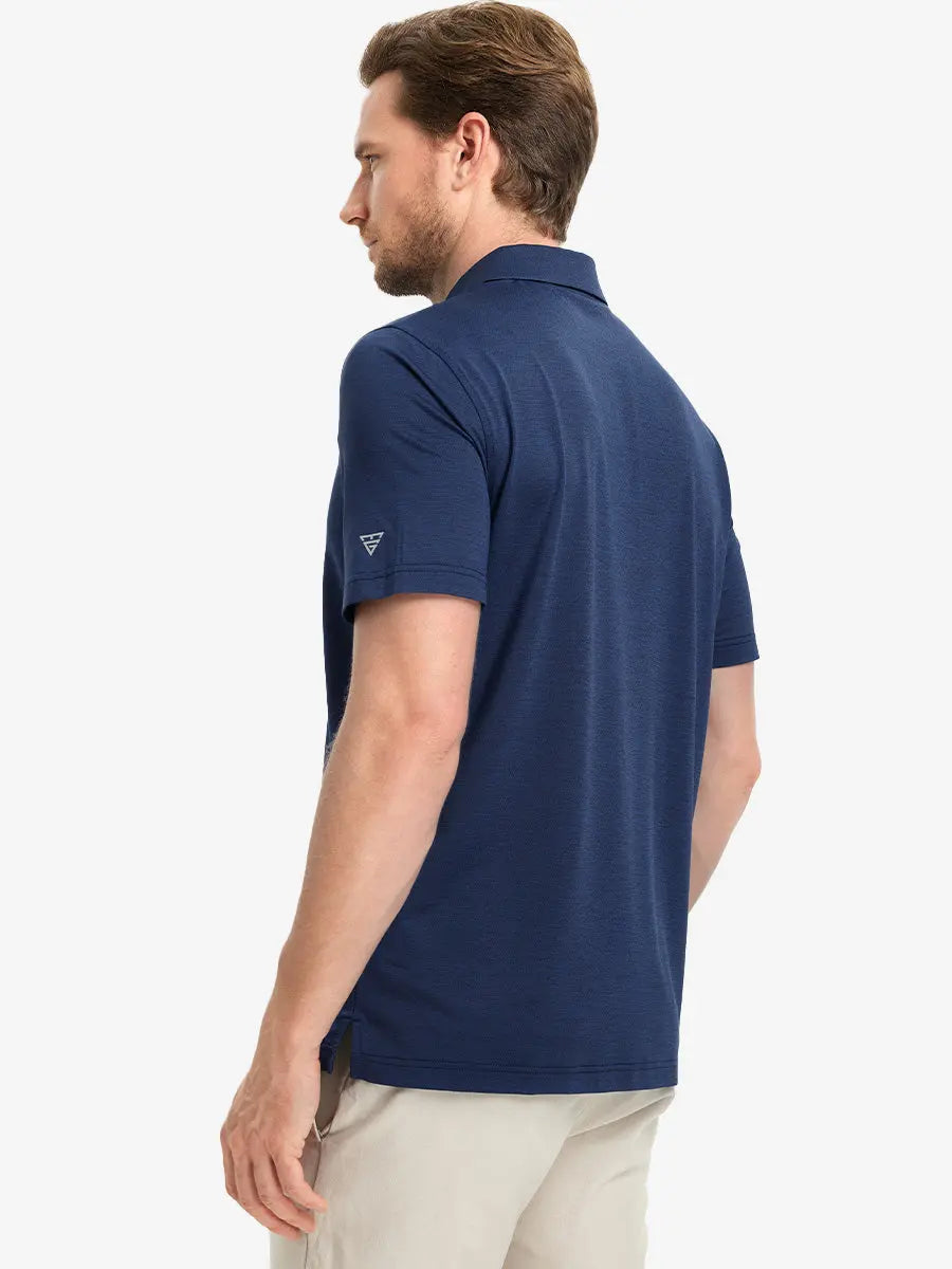 Ventilated Heather Jacquard Polo