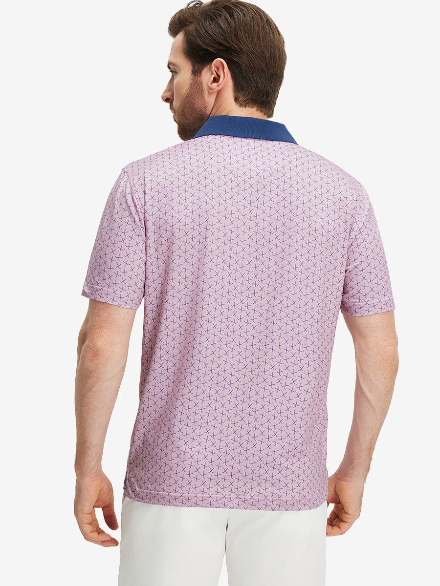 Premium Ribbed Collar Print Polo Shirts