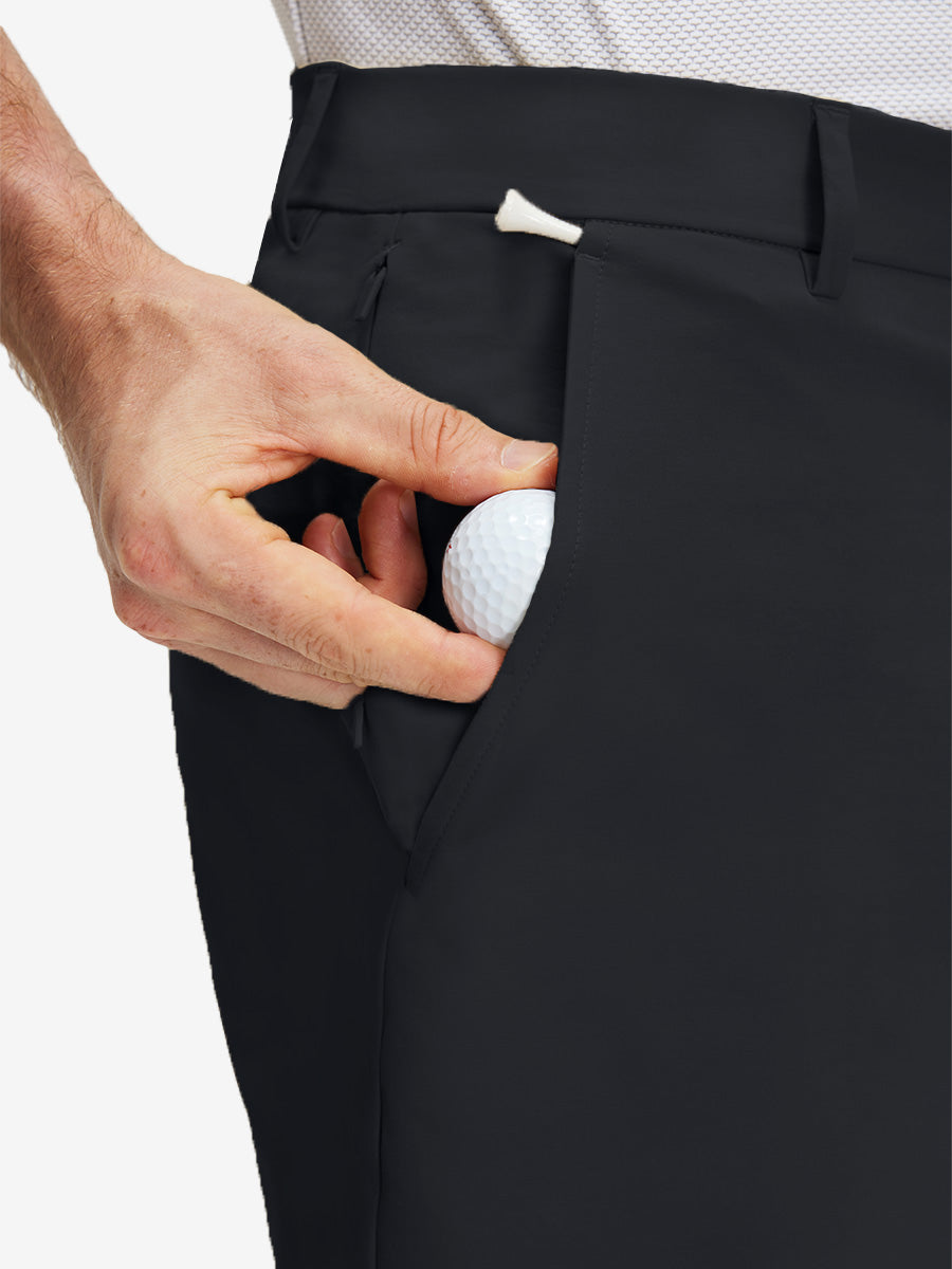 Flat Front Flex Cotton Blend Golf Shorts