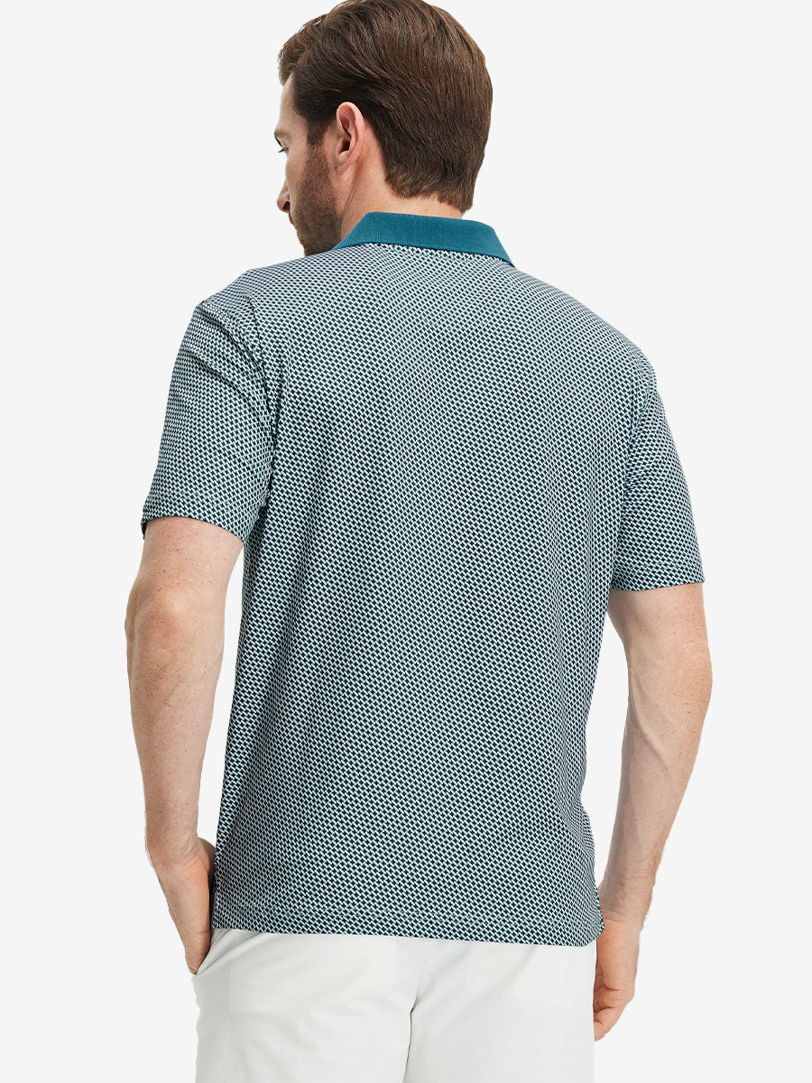 Premium Ribbed Collar Print Polo Shirts