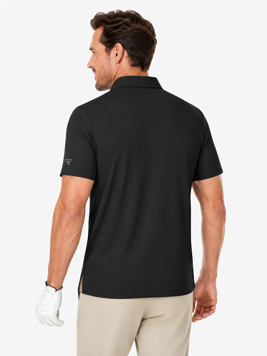 Nylon Blend Casual Jacquard Polo Shirts