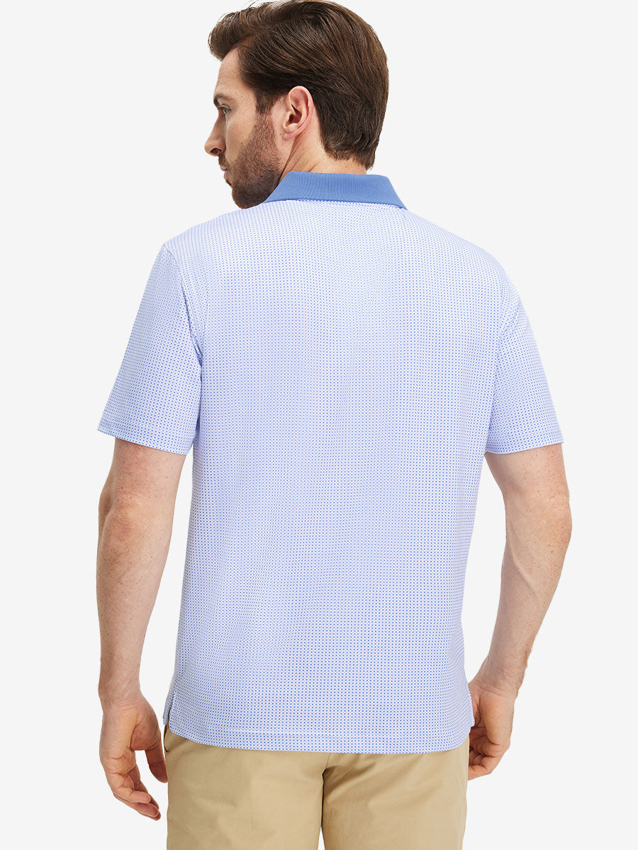 Premium Ribbed Collar Print Polo Shirts
