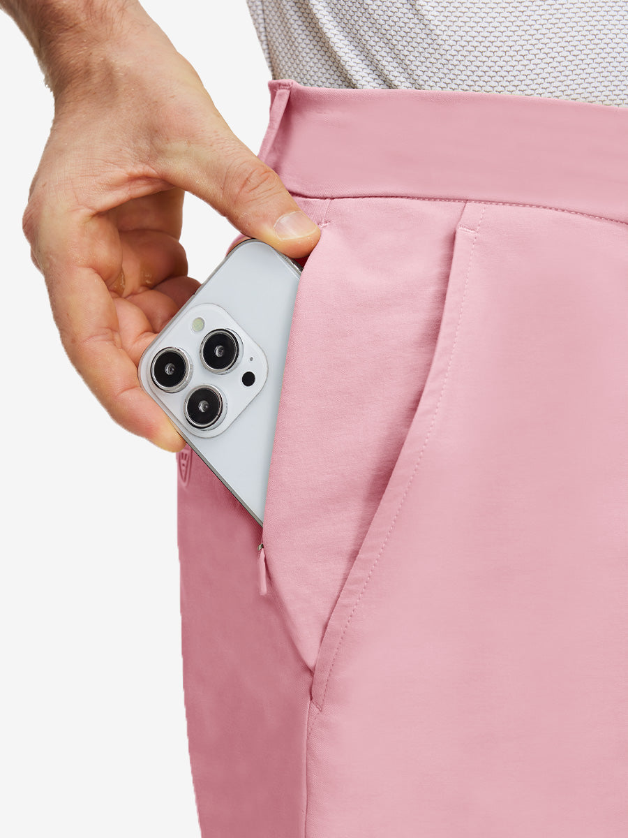 Flat Front Flex Cotton Blend Golf Shorts