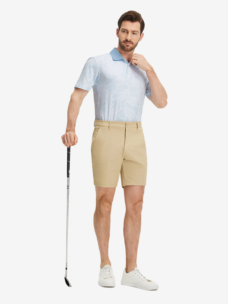 Premium Ribbed Collar Print Polo Shirts