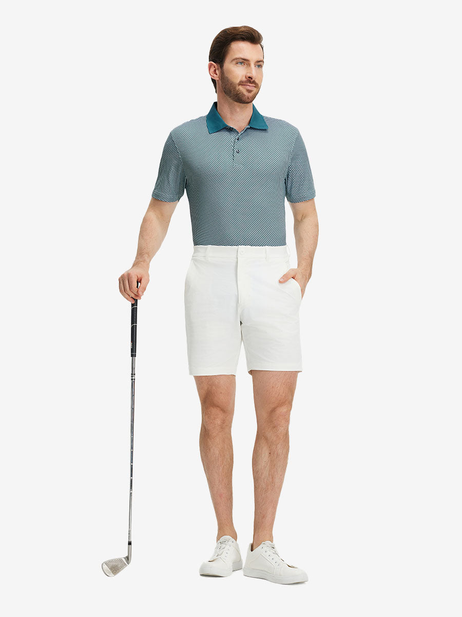 Premium Ribbed Collar Print Polo Shirts