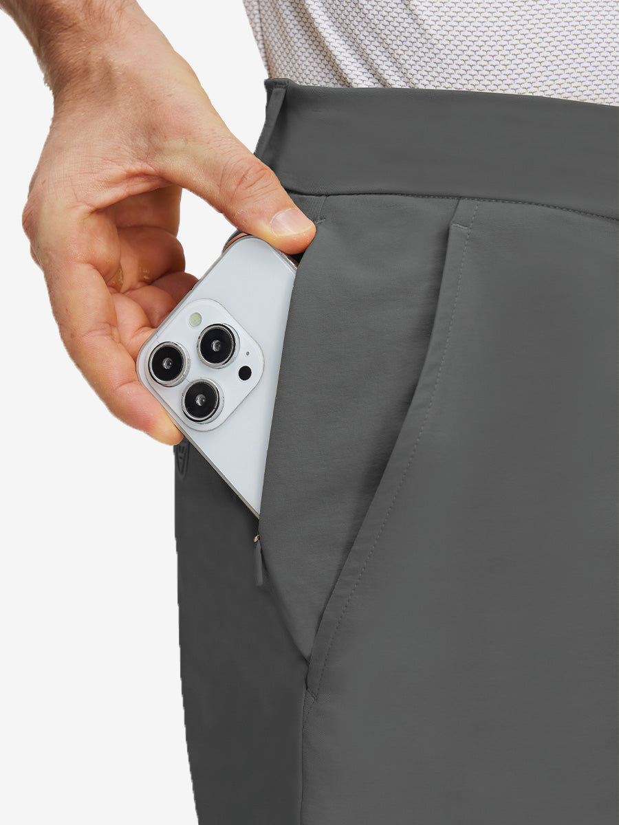 Flat Front Flex Cotton Blend Golf Shorts