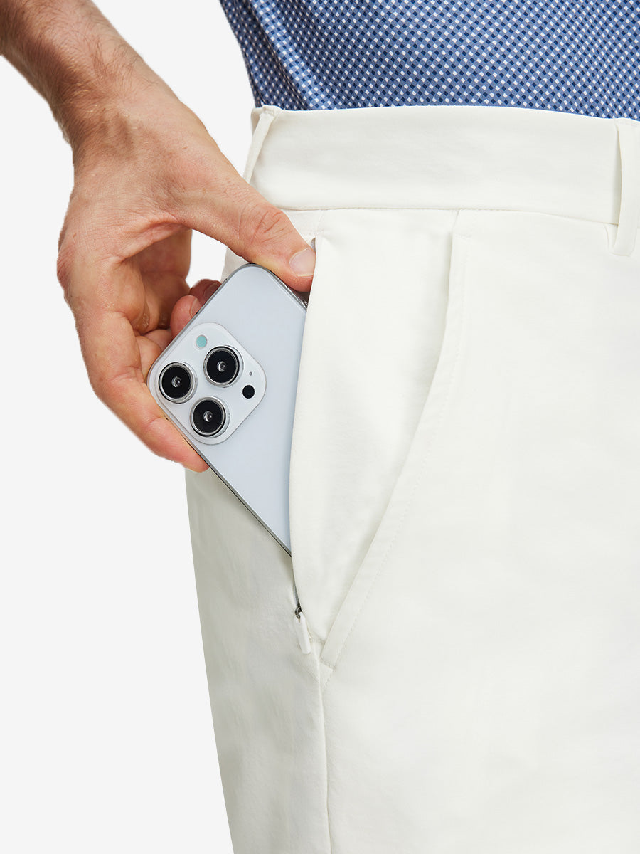Flat Front Flex Cotton Blend Golf Shorts