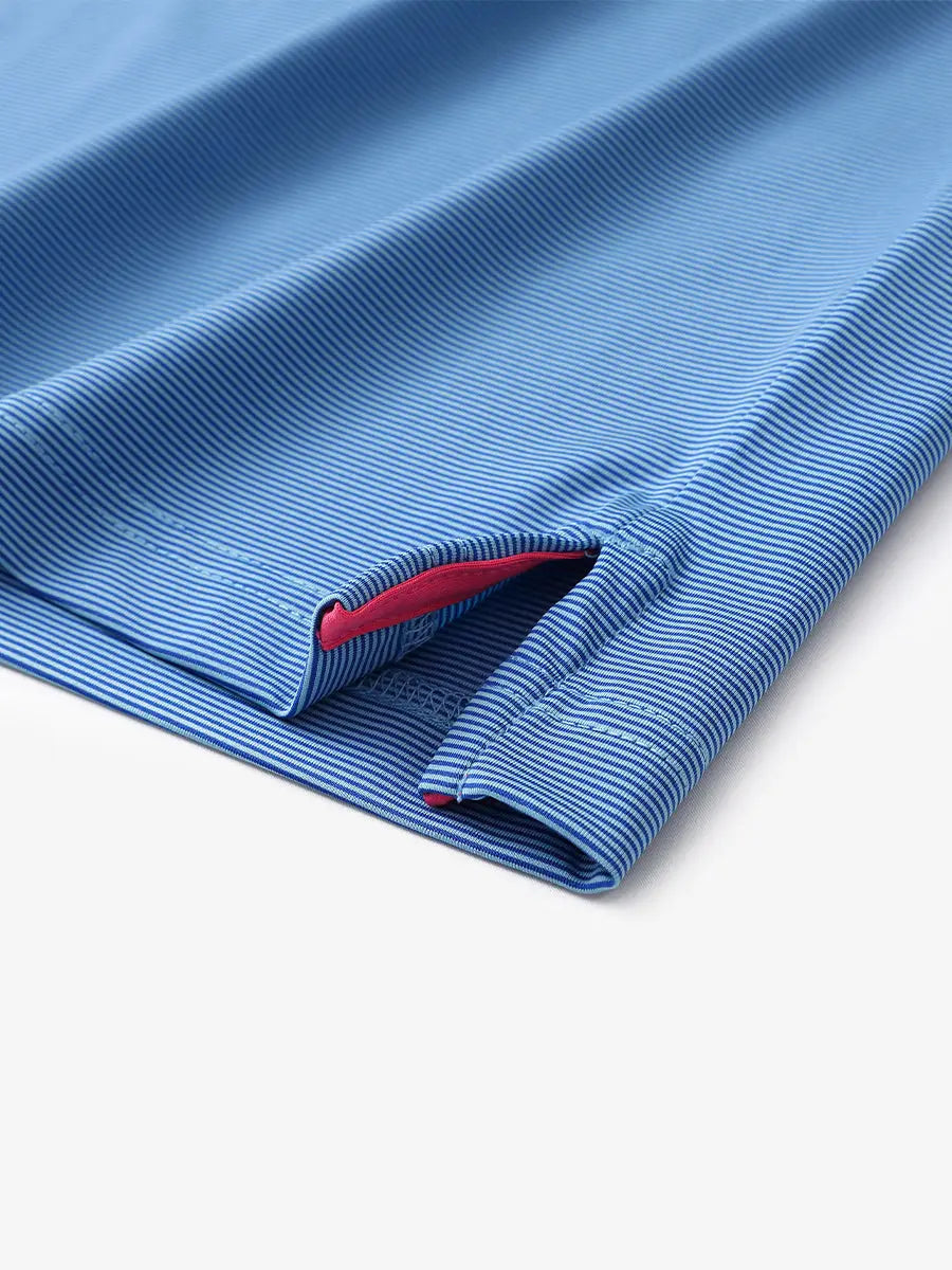 Pinstripe Jersey Performance Polo