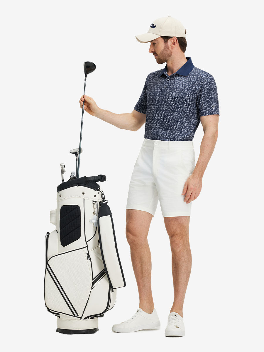 Premium Ribbed Collar Print Polo Shirts