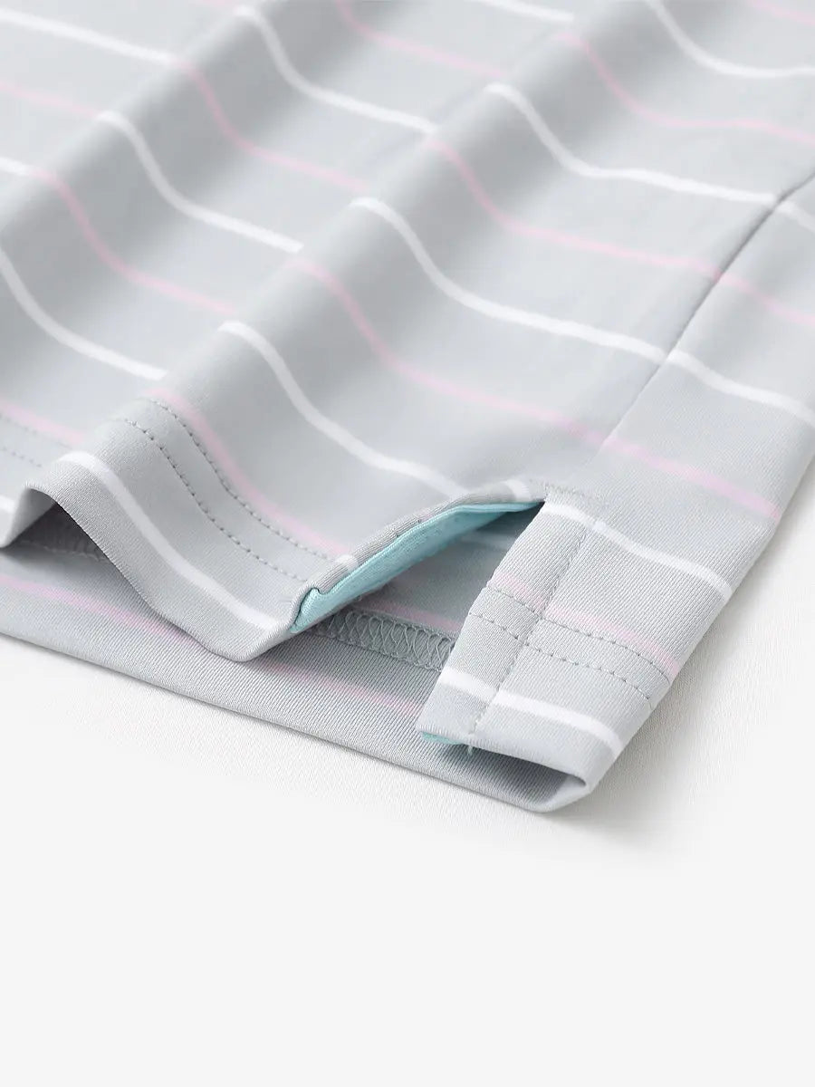 Stylish Stripe Jersey Golf Polo