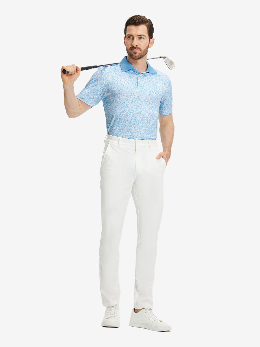Premium Ribbed Collar Print Polo Shirts