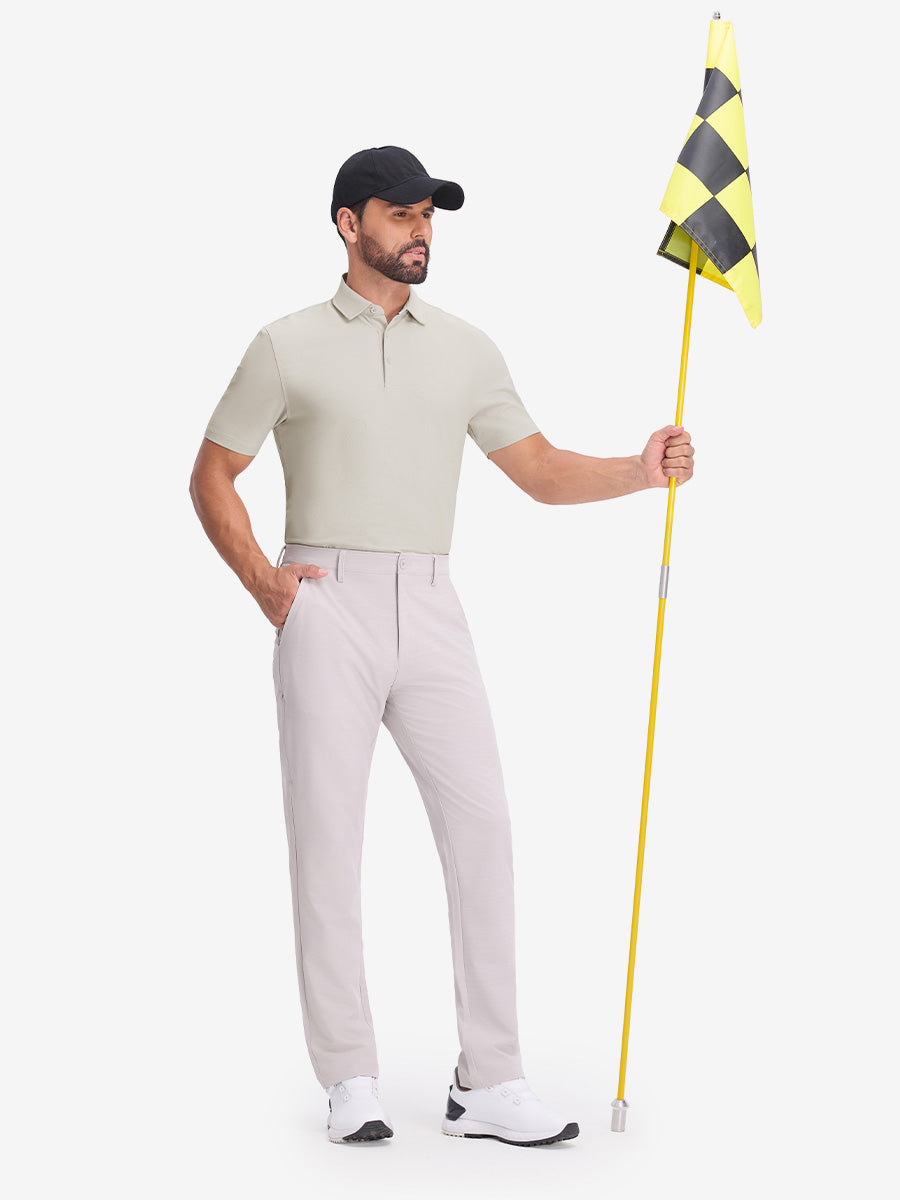 Dry Fit Waffle Textured Collared Golf Shirts