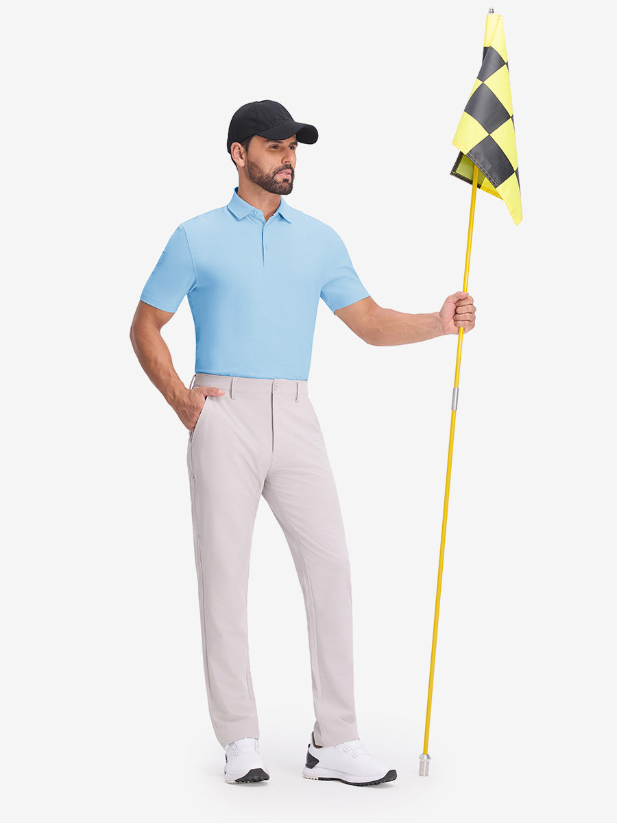 Dry Fit Waffle Textured Collared Golf Shirts