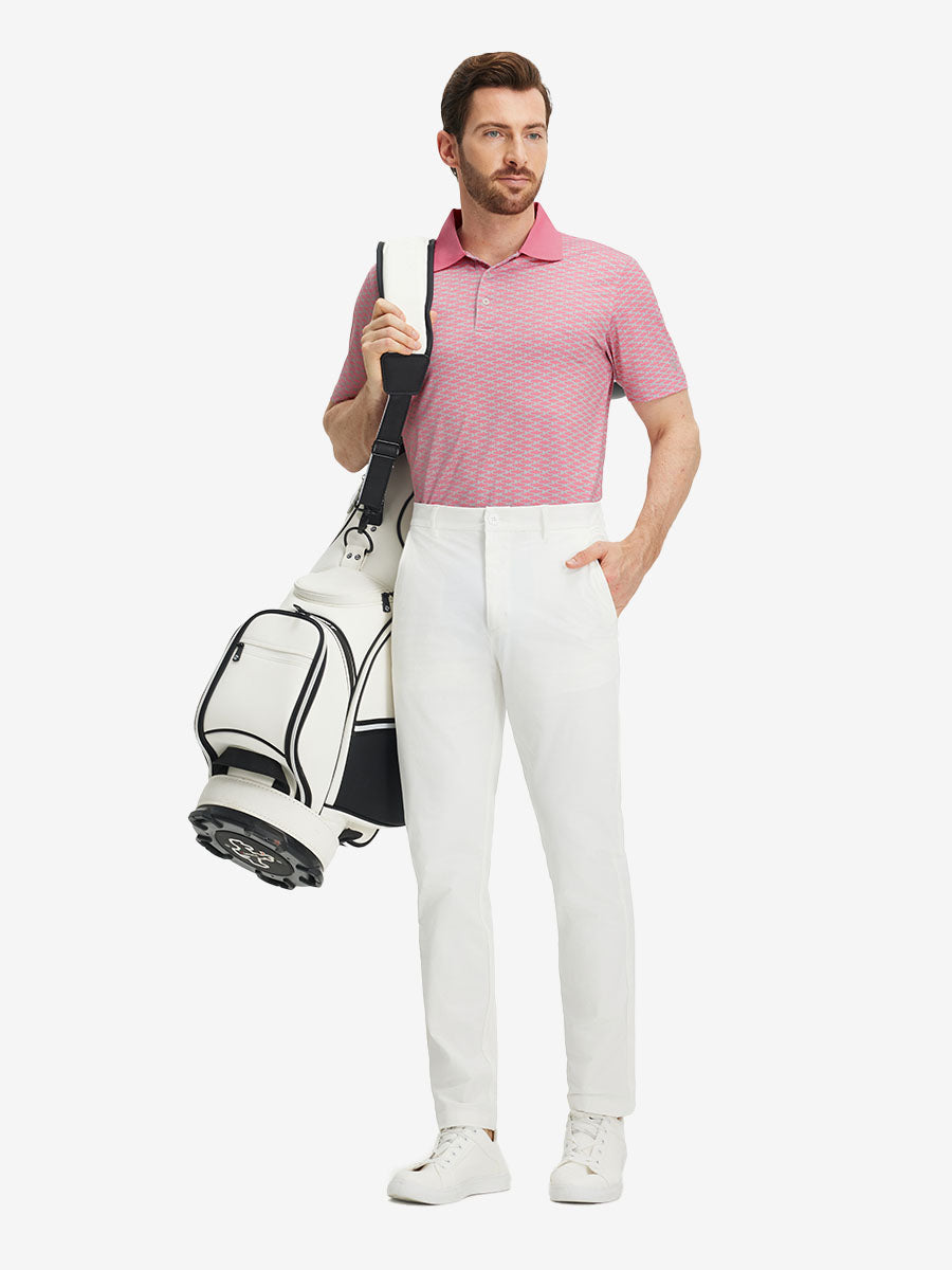 Premium Ribbed Collar Print Polo Shirts