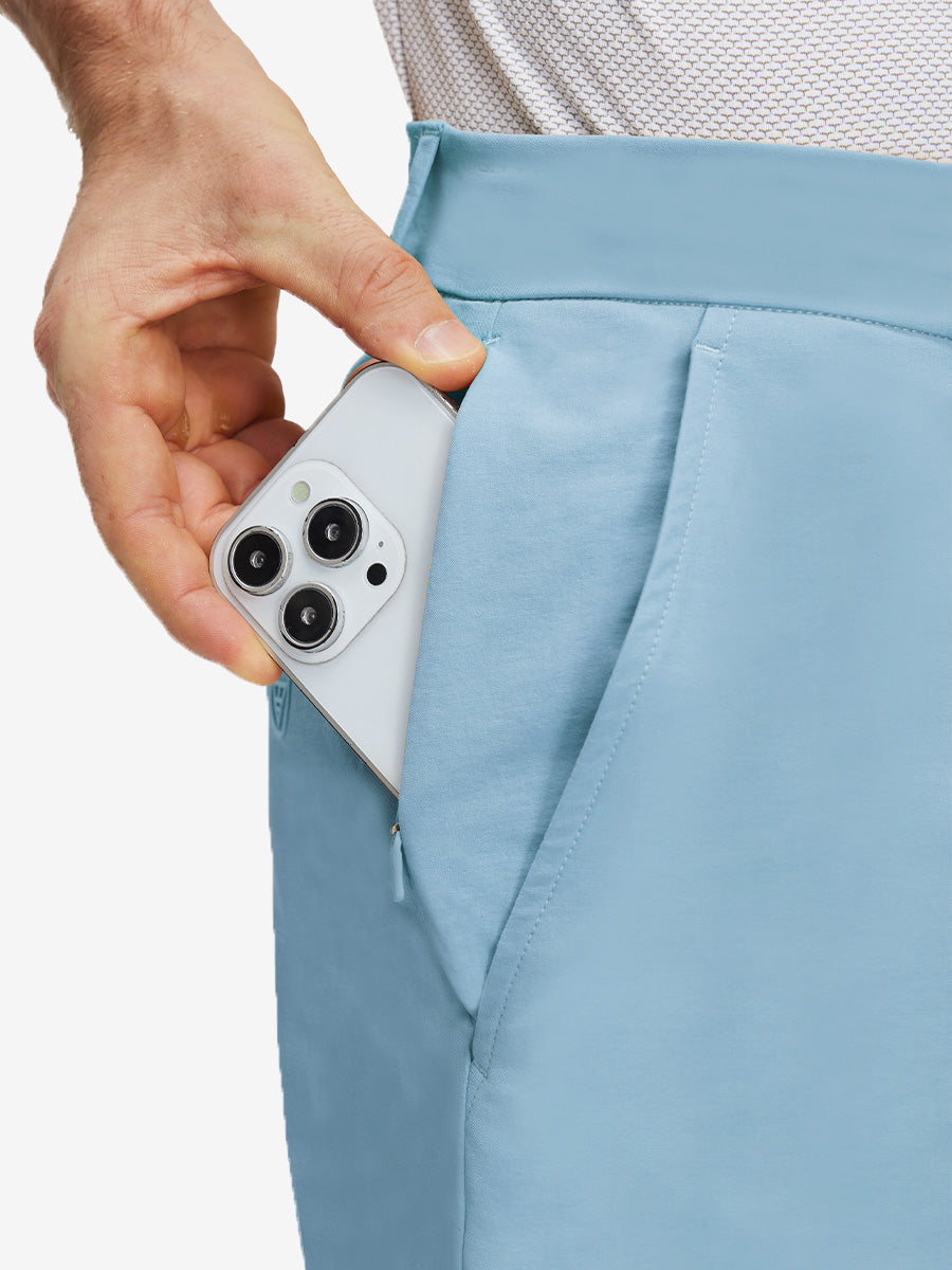 Flat Front Flex Cotton Blend Golf Shorts