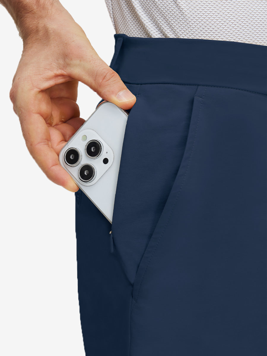 Flat Front Flex Cotton Blend Golf Shorts