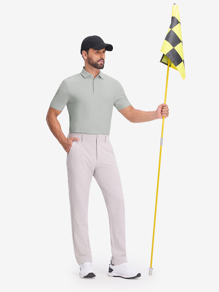 Dry Fit Waffle Textured Collared Golf Shirts