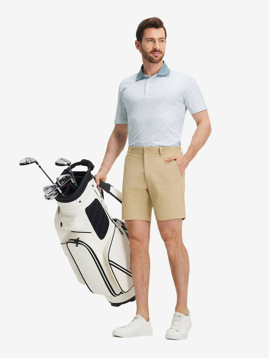 Premium Ribbed Collar Print Polo Shirts