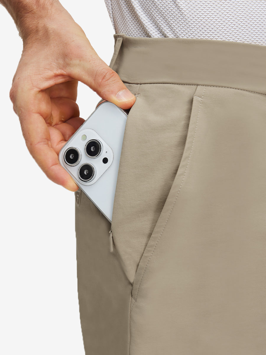 Flat Front Flex Cotton Blend Golf Shorts
