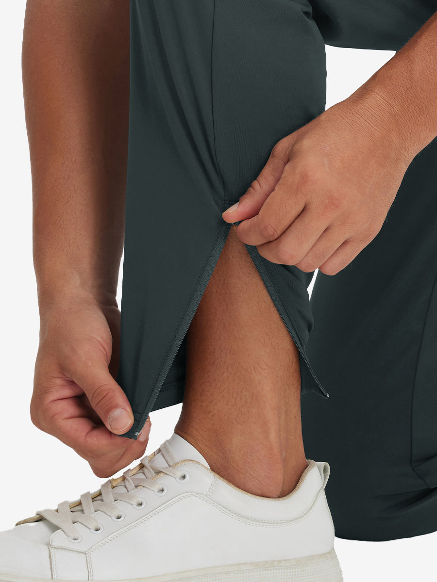 Lightweight Ankle-Zip Sweatpants with 4 Pockets