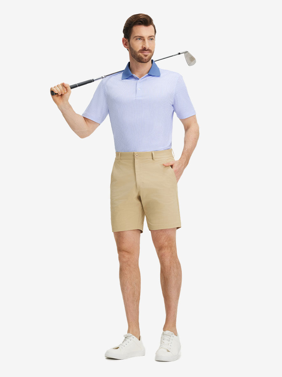 Premium Ribbed Collar Print Polo Shirts