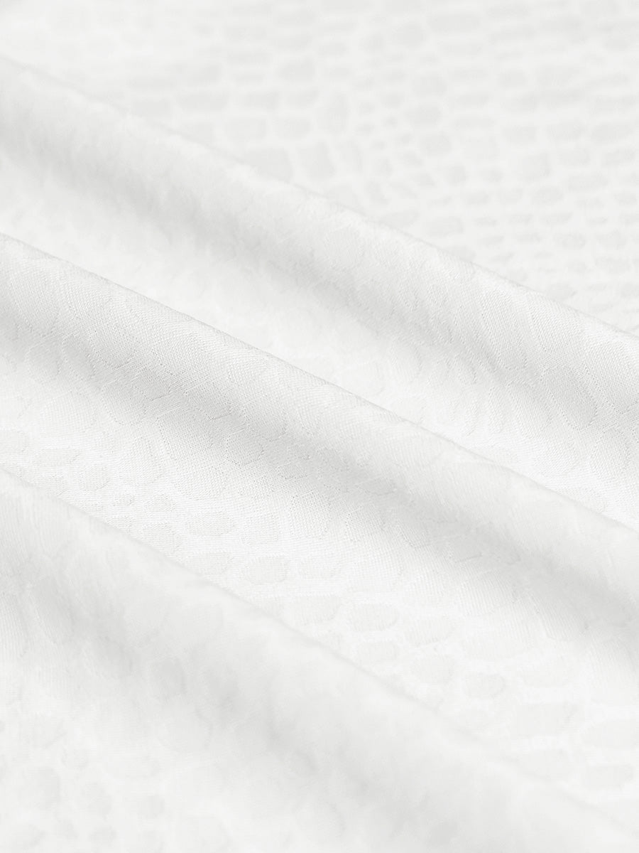 Nylon Blend Casual Jacquard Polo Shirts
