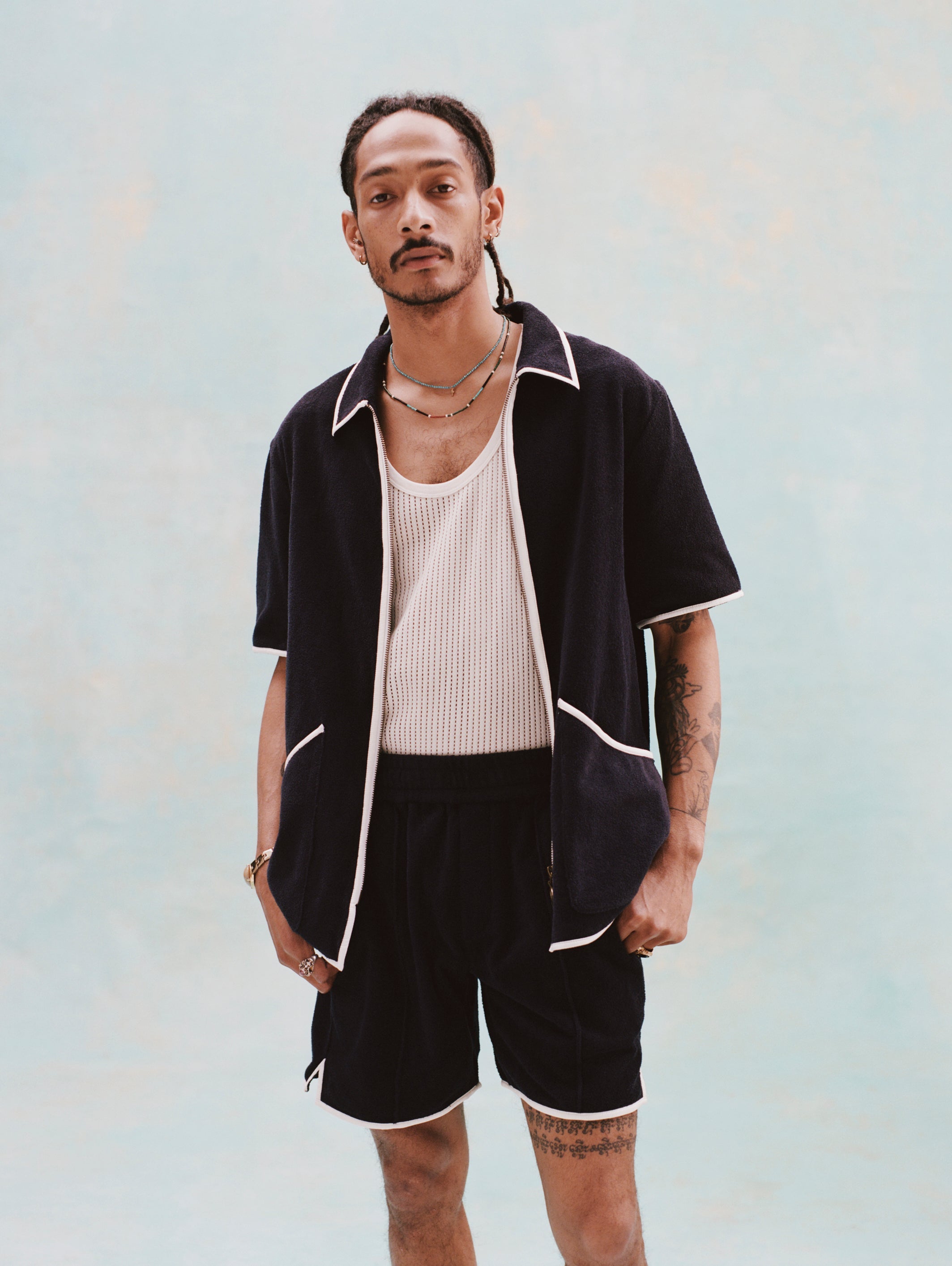 'Standard Issue' Cabana Shorts (Midnight Blue)