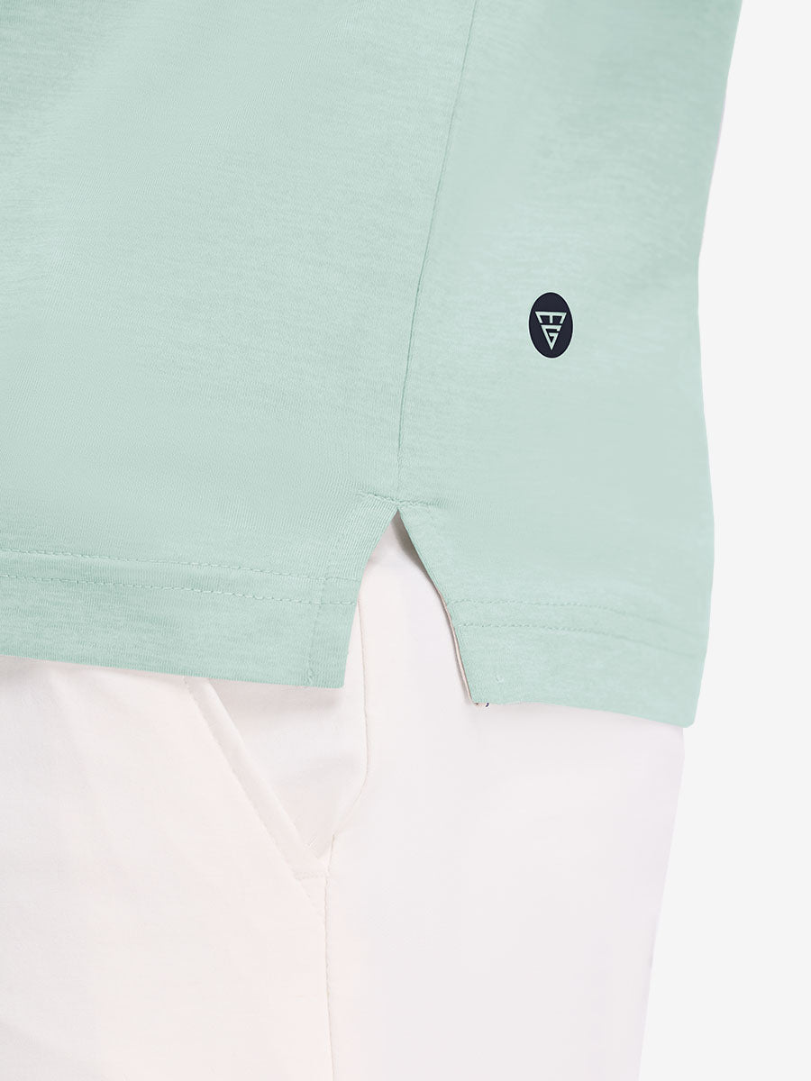 Performance Heather Contrast Collar Polo Shirts