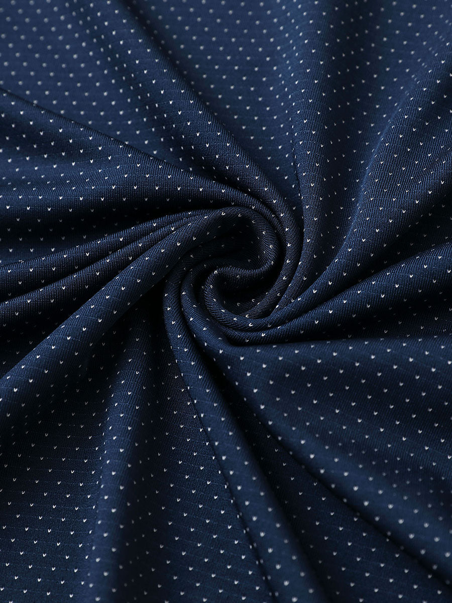 4 Way Stretch Jacquard Polo