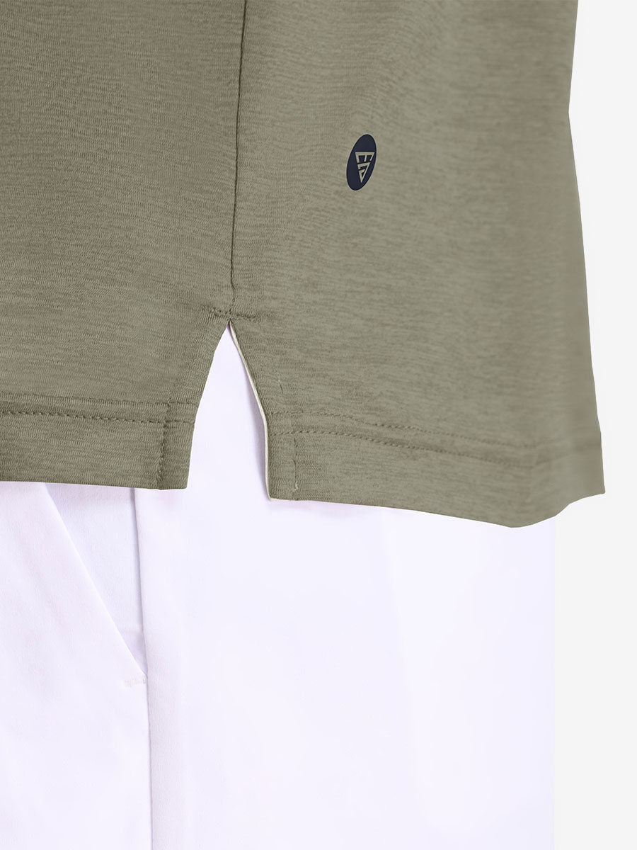 Performance Heather Contrast Collar Polo Shirts