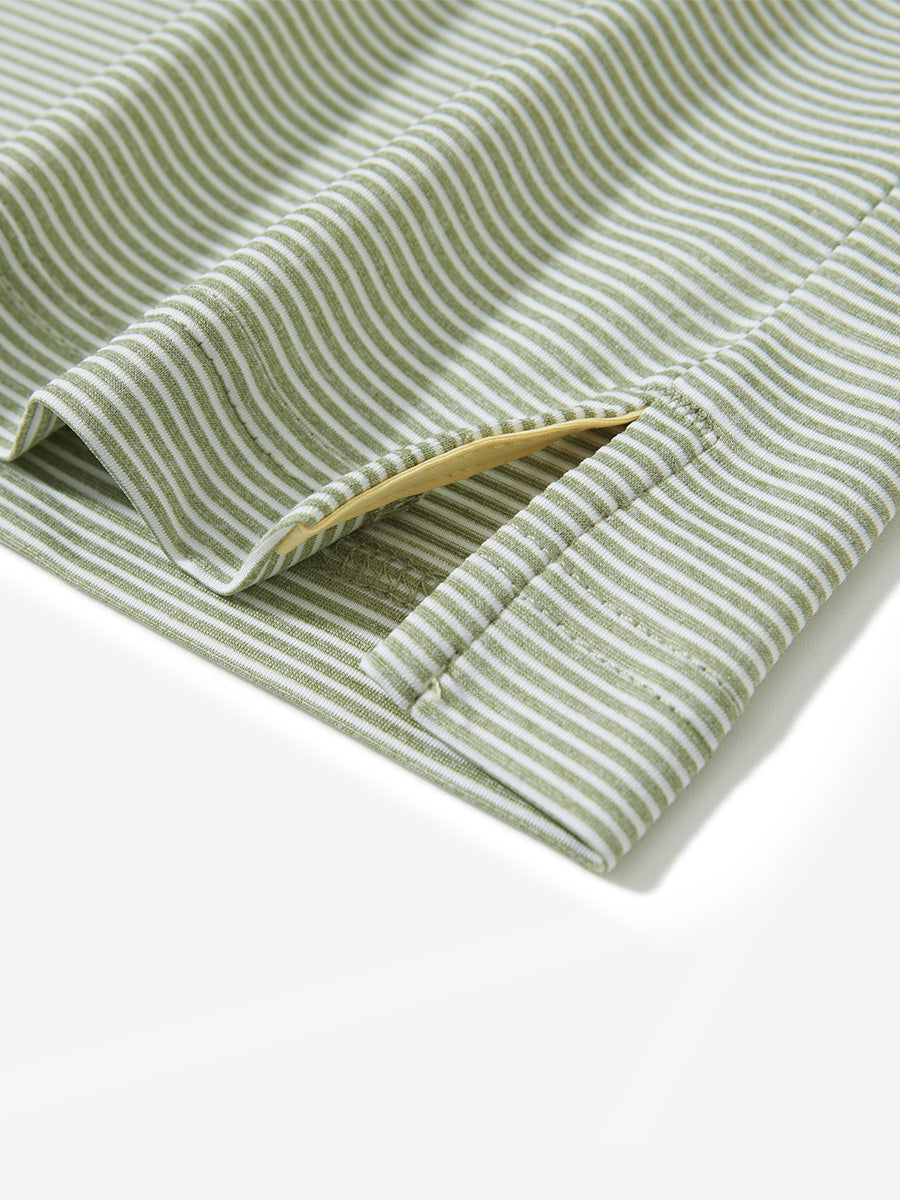 Comfy Breathable Pin-Stripe Texture Golf Polos
