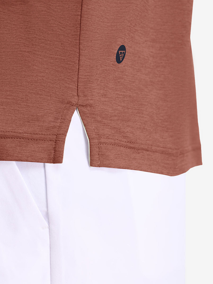 Performance Heather Contrast Collar Polo Shirts