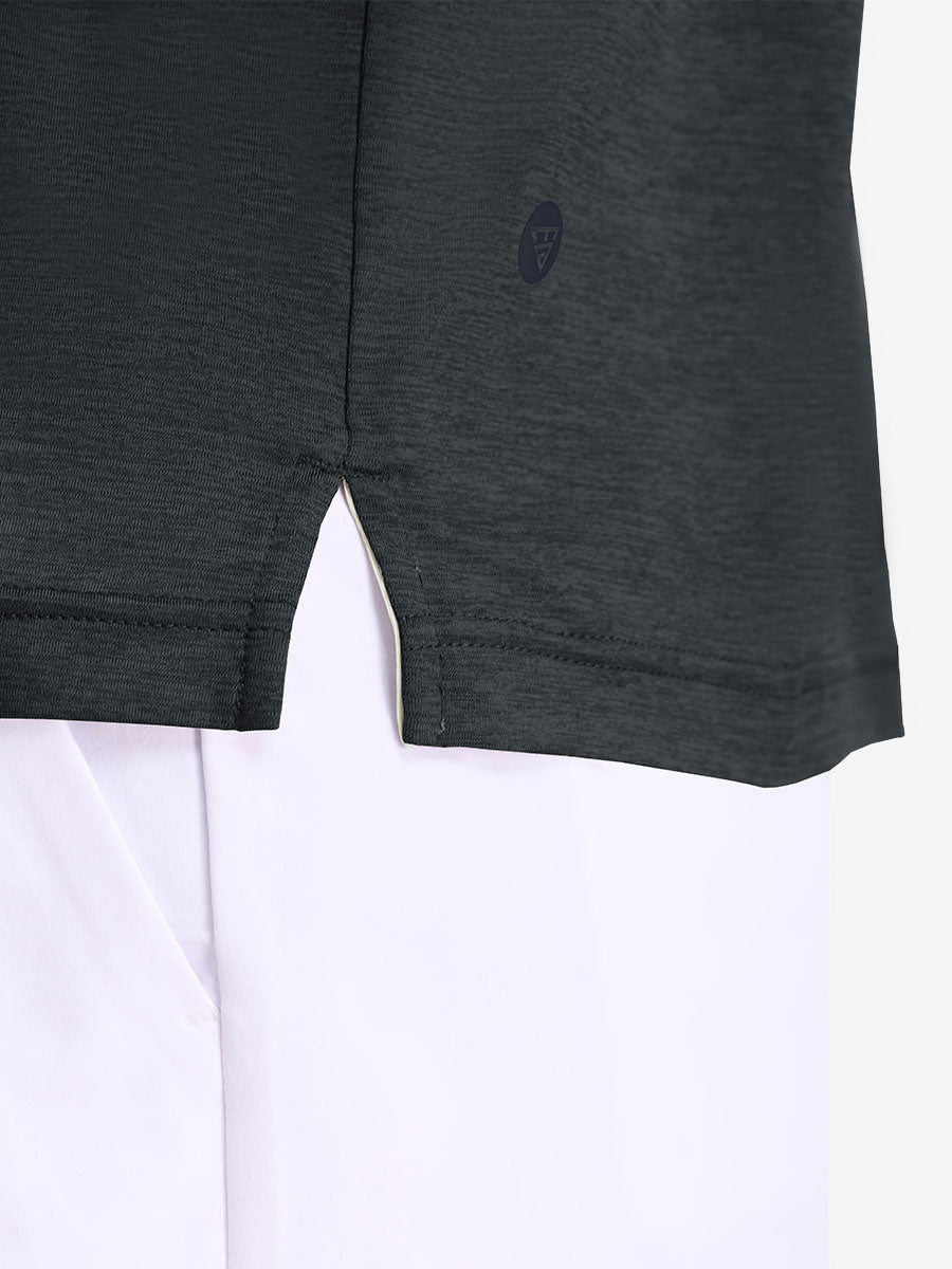 Performance Heather Contrast Collar Polo Shirts