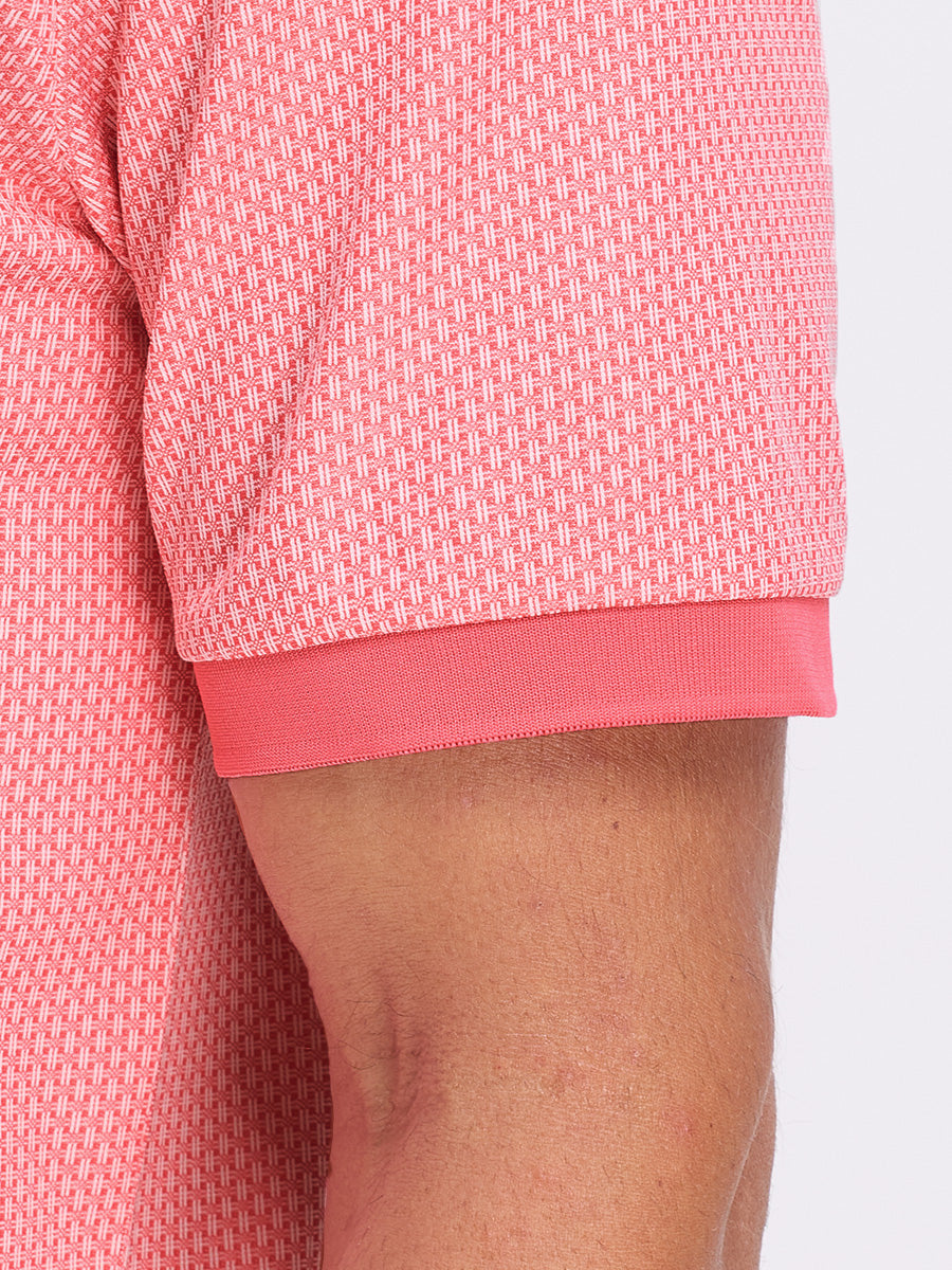 Moisture Wicking Jacquard Golf Shirts
